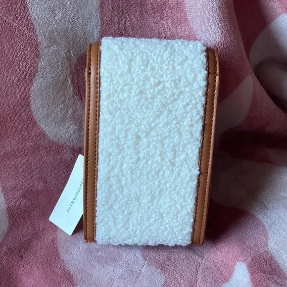 Anthropologie Cream and Tan Crossbody Bag - Picture 2 of 11